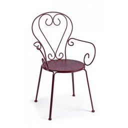 [B0802861] Sedia con braccioli Etienne Bordeaux impilabile