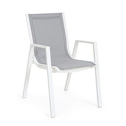 [B0663208] Sedia con braccioli Pelagius bianco
