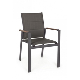 [B0662184] Sedia da esterno antracite in alluminio kubik