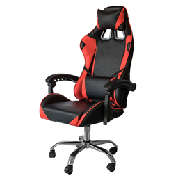 [8056157802457] Sedia gaming in ecopelle da ufficio reclinabile Rosso e Nero 64x53x h123-133 cm
