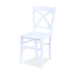 [FZ53613] Sedia in legno di faggio bianca seduta in multistrato 45x45xh.89 cm