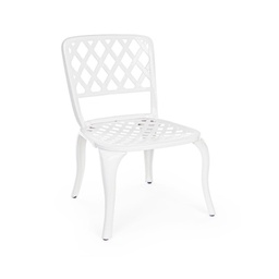 [1995403] Sedia per esterno in alluminio Bianco FAENZA 44x46x h89 cm