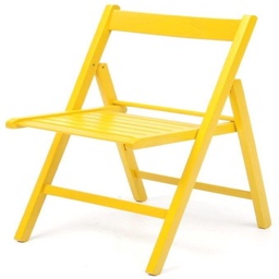 [1995833] Sedia pieghevole in legno di faggio giallo