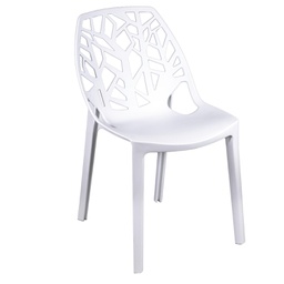 [V2807870000] Sedia polipropilene impilabile bianco 55x46x46,5-81,5h cm