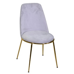 [V2807290000] Sedia velluto Kiev grigio struttura orocm 49x56h44/85