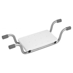 [BR289004-B] Sedile in alluminio per Vasca Bianco-Argento 74x23x h18 cm