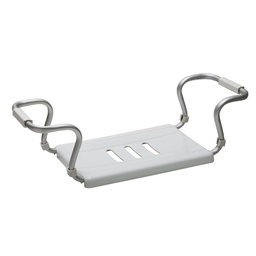 [FZ100535] Sedile per vasca regolabile per disabili in alluminio bianco  19x26x65.5 cm