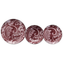 [2006469] Servizio Piatti 18 Pezzi Louise O Acanto B Stoneware Rosso