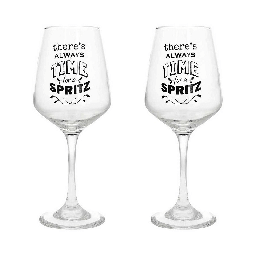 [20003723] Set 2 Calici Spritz In Vetro Trasparente Cc420 Linea Let'S Party