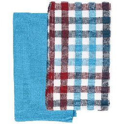 [20041390] Set 2 Canovacci Cm 50x70 Fragole Cotone Azzurro