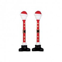 [19624218] Set 2 Lampioni Babbo Natale per presepe h10,8 cm