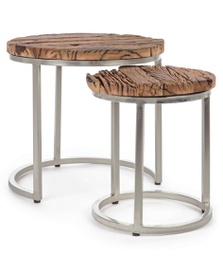 [B0746168] Set 2 tavolini moderno legno metallo Rafter