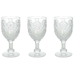 [20003551] Set 3 Calici Savoia eleganti in vetro trapsarente 320 cc