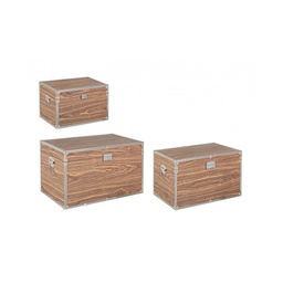 [B0720371] Set 3 bauli elegance Marroni