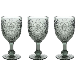 [20003552] Set 3 calici Savoia 320 cc in vetro grigio