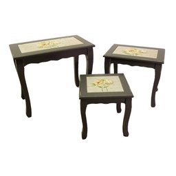 [V9180430000] Set 3 tavolino rose w-4039 cm63x39h54