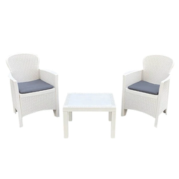 [2001762] Set Balcone Giardino Resina Modello Akita Bianco Keter