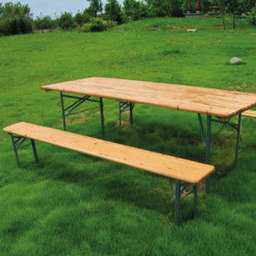 [2001969] Set Birreria legno con tavolo 220x70cm