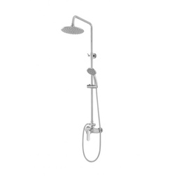 [BR416208] Set Colonna Doccia Meccanica in acciaio Cromato Tonda