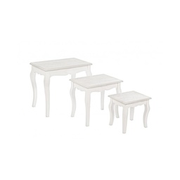 [B0744527] Set classico 3 Tavolini Clorine in legno