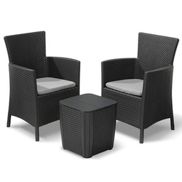 [1945361] Set da balcone poltrone Iowa colore grafite Keter