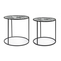 [B0746596] Set design 2 Tavolini Mondo in metallo
