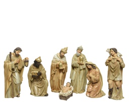 [20102562] Set di natività in poliresina 7.5 x 6 x 20 cm