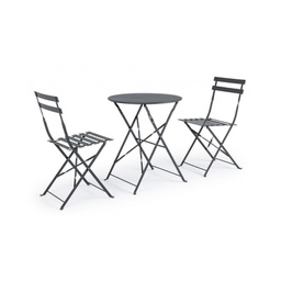 [B0803549] Set giardino Bistrot antracite bizzotto tavolo sedie