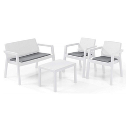 [1945363] Set salotto da esterno Emily Lounge bianco Keter