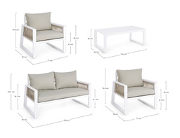 [B0662584] Set salotto giardino Captiva bianco