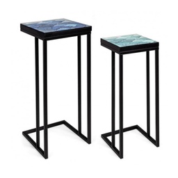 [B0740398] Set tavolini moderni arredo industrial pz 2