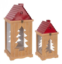 [B0935761] Set2 Lanterna Noel Rosso