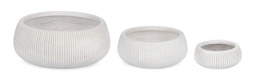 [B0790660] Set3 P.Vaso Ribbed Bomb Bianco Basso