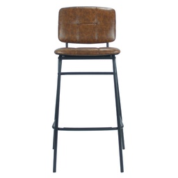 [FZ100360] Sgabello Ross in ecopelle ruggine con gambe nere 106 cm, 43 cm, 45 cm