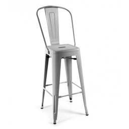 [GIC811395] 2x Sgabello alto industrial urban grigio cm 42 x 42 x 76 h