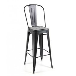 [GIC811364] 2x Sgabello alto industrial urban nero cm 42 x 42 x 76 h