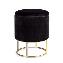 [B0720334] Sgabello con struttura metallo oro contenitore nero