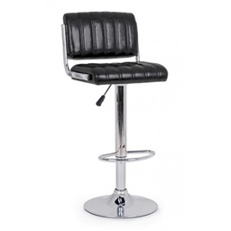 [B0733294] Sgabello da bar in similpelle Nero BARCLAY 46x51,5x h88,5-109,5 cm