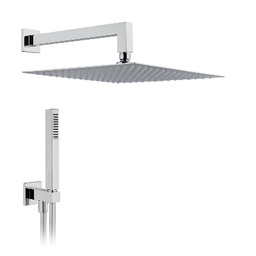 [DFLEX-110-VQH2-2030] Soffione doccia quadrato 200x200 - Braccio 300 mm