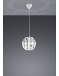 [TRIOR30472001] Sospensione 1 X E27 Pumpkin Bianco Ø23 cm Trio Lighting
