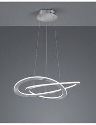 [TRIO321710107] Sospensione 2 Cerchi Led Oakland Nichel Opaco Dimmerabile Trio Lighting