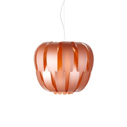 [QN/S/60/COP] Sospensione 2 Luci Copper in Metallo Cromato Cm. 60 x 45h