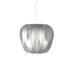 [QN/S/60/SVR] Sospensione 2 Luci Silver in Metallo Cromato Cm. 60 x 54h