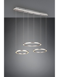 [TRIO323610307] Sospensione 3 Anelli Led Dimmer Nichel Dimmer Morrison Trio Lighting