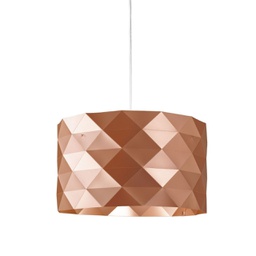 [PRISMA/S3/40/COP] Sospensione 3 Luci Copper in Metallo cromato Cm. 40 x 25h