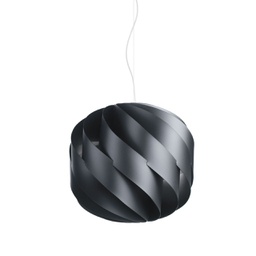 [GL/S/72/NE] Sospensione 3 Luci Nero in Metallo Cromato Cm. 72 x 70h
