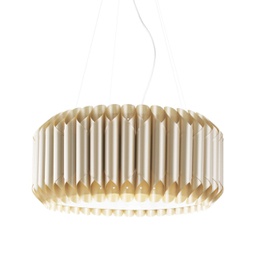 [LOU/S3/60/NGLD] Sospensione 3 Luci New Gold in Metallo Cromato 60 x 31 h