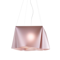 [WANDA/S3/60/PKM] Sospensione 3 Luci Pink Metal in Metallo Cromato Cm. 59 x 31h