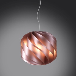 [GL/S/72/PKM] Sospensione 3 Luci Pink Metal in Metallo Cromato Cm. 72 x 70