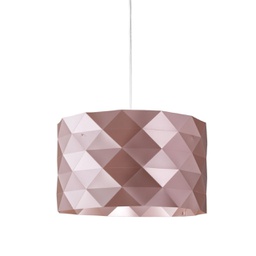 [PRISMA/S3/40/PKM] Sospensione 3 Luci Pink Metal in Metallo cromato Cm. 40 x 25 h